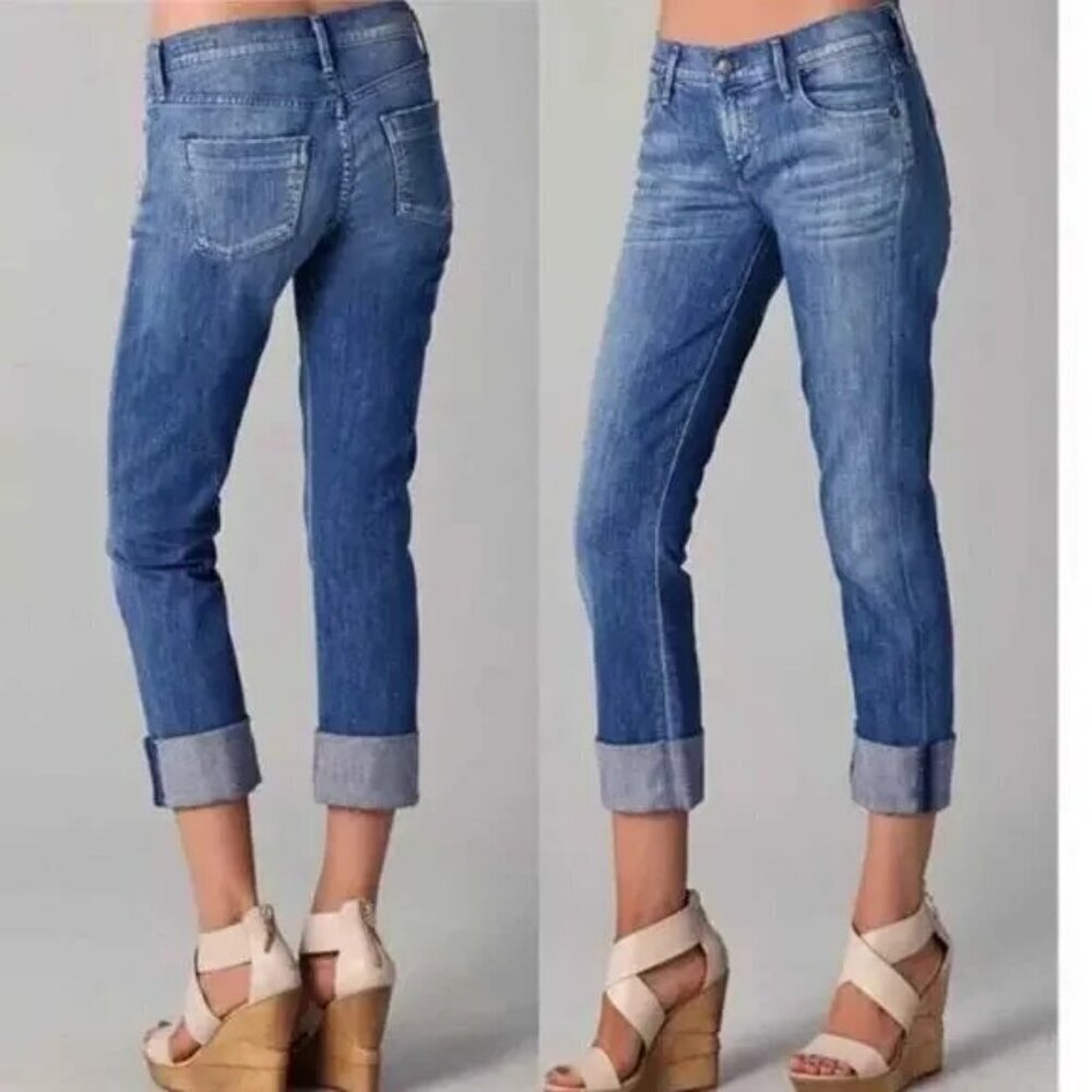 Citizens of Humanity Dani Dark Wash Straight Leg Cropped Jeans - Size 28